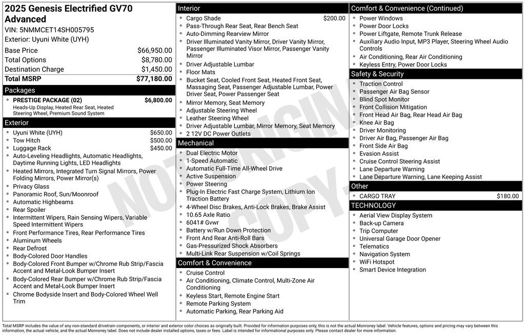 Used 2025 Genesis Electrified GV70 Advanced w/ Prestige Package image 5