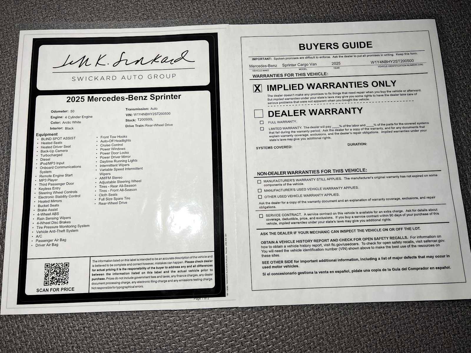 Used 2025 Mercedes-Benz Sprinter 2500 image 36