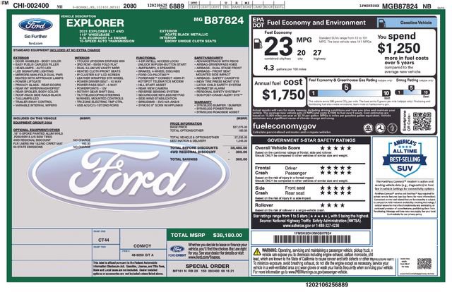 Used 2021 Ford Explorer XLT AWD/4WD image 7