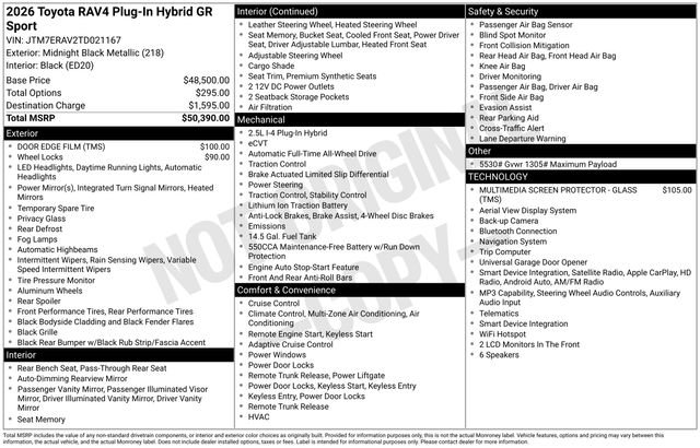 New 2026 Toyota RAV4 AWD Plug-in Hybrid image 1