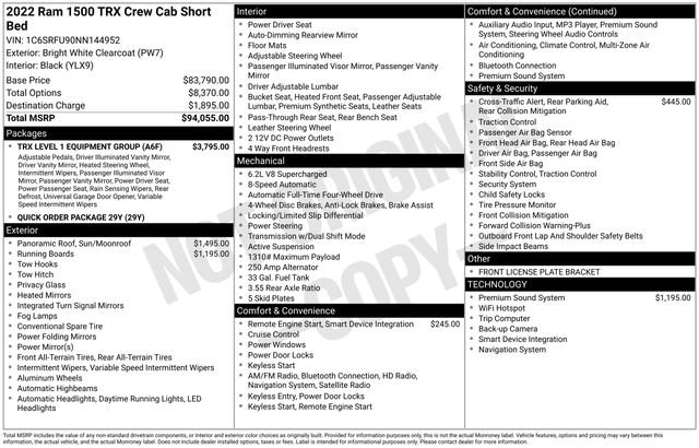 Used 2022 RAM 1500 TRX w/ TRX Level 1 Equipment Group image 54