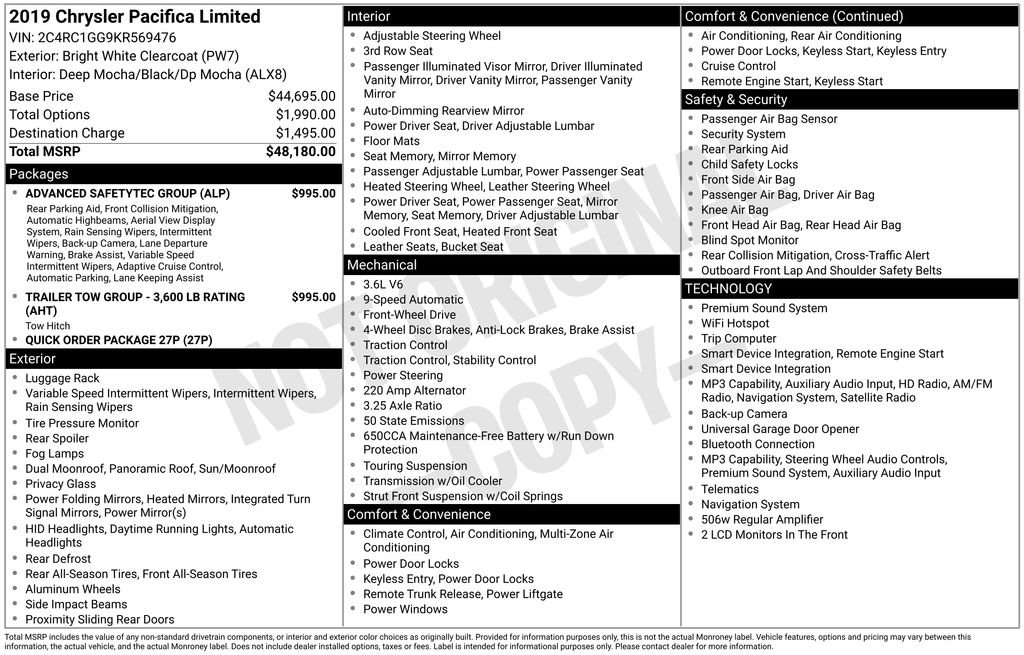 Used 2019 Chrysler Pacifica Limited FWD image 35