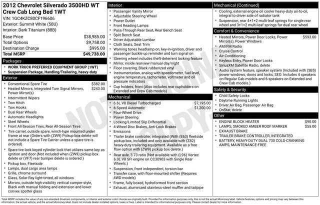 Used 2012 Chevrolet Silverado 3500 W/T video 2