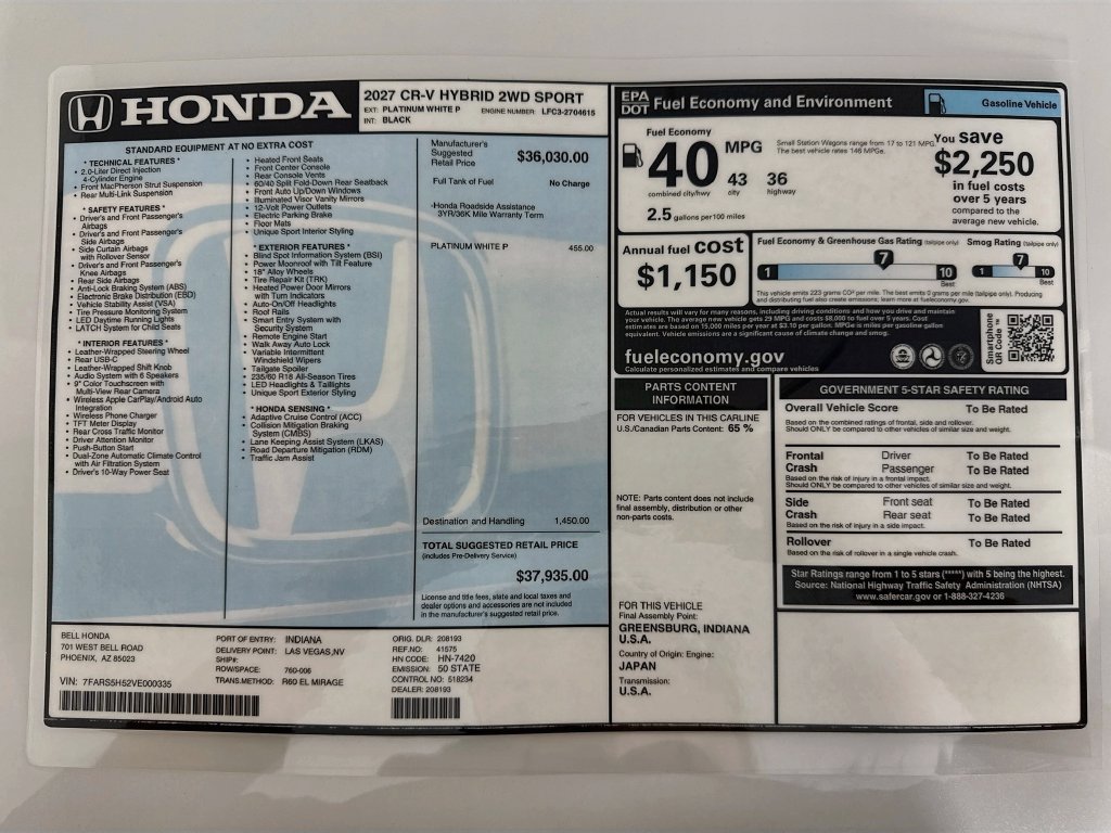 New 2027 Honda CR-V Sport image 9