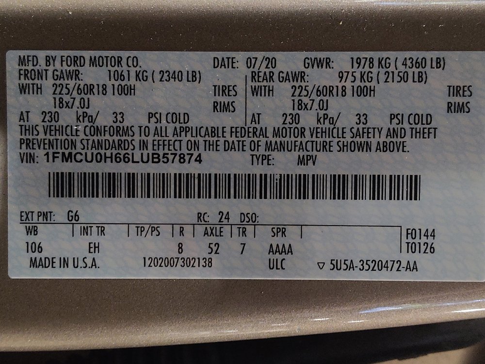 Used 2020 Ford Escape SEL FWD image 33