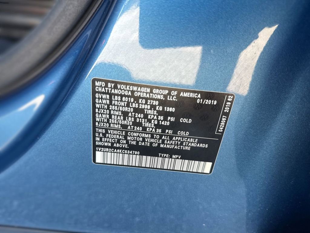 Used 2019 Volkswagen Atlas SE w/ Panoramic Sunroof Package AWD/4WD image 26