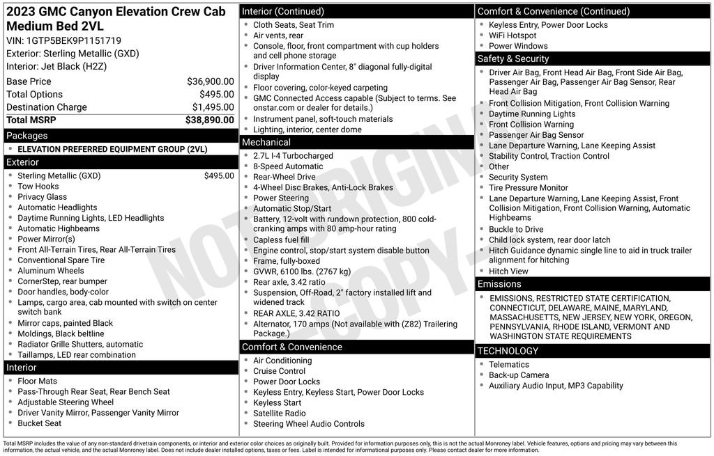 Used 2023 GMC Canyon Elevation image 33