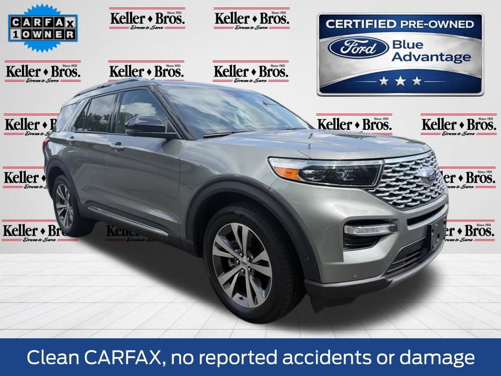 Certified 2020 Ford Explorer Platinum w/ Premium Technology Package AWD/4WD image 1