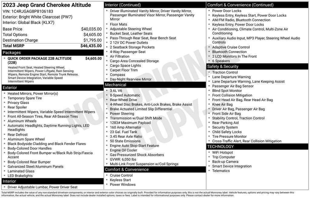 Used 2023 Jeep Grand Cherokee Altitude image 11