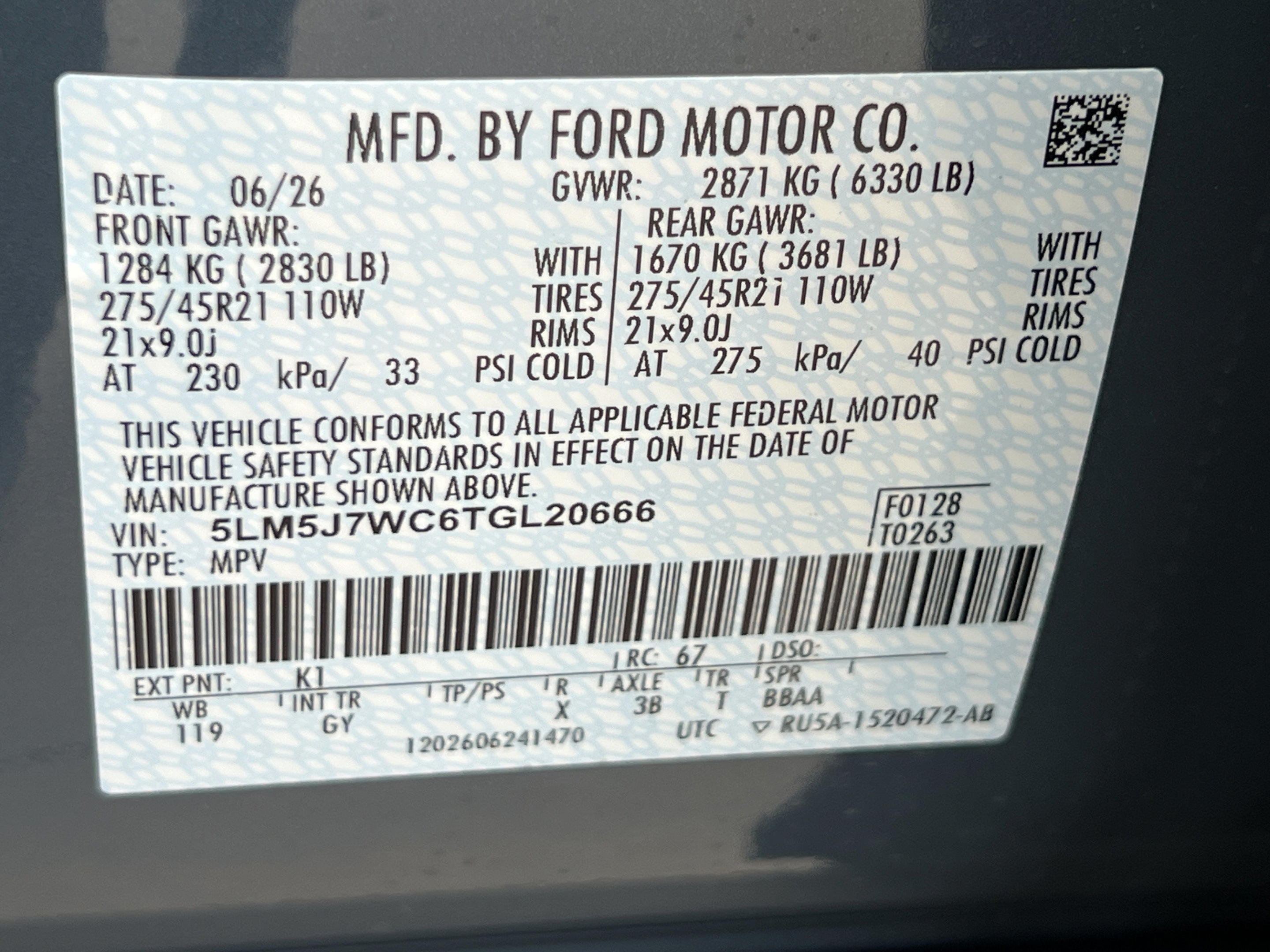 New 2026 Lincoln Aviator Reserve w/ Illumination Package RWD image 25