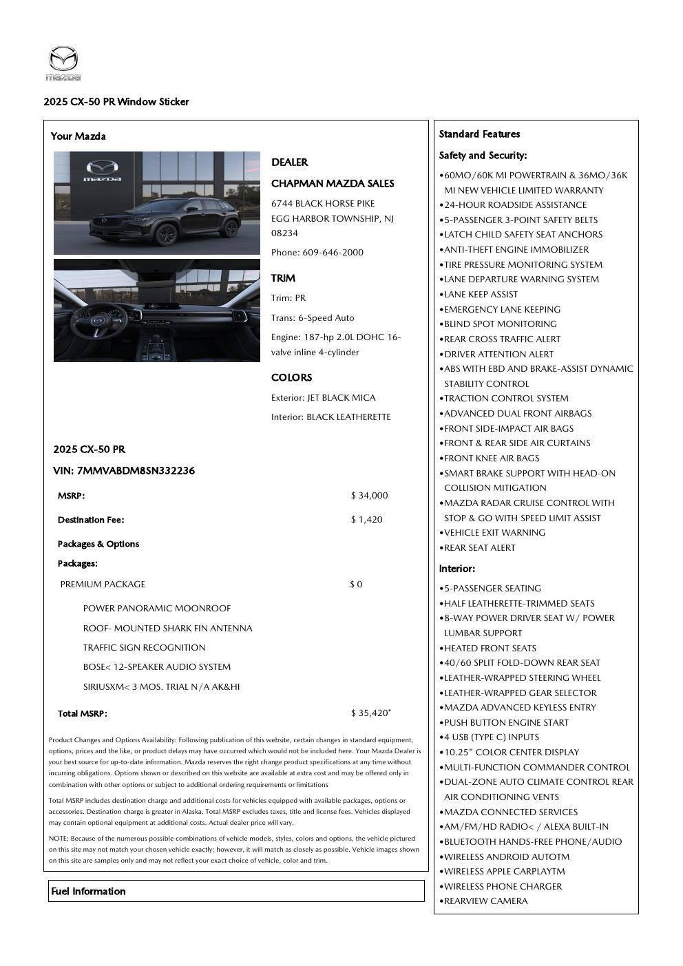 Used 2025 MAZDA CX-50 AWD 2.5 S w/ Premium Package image 35