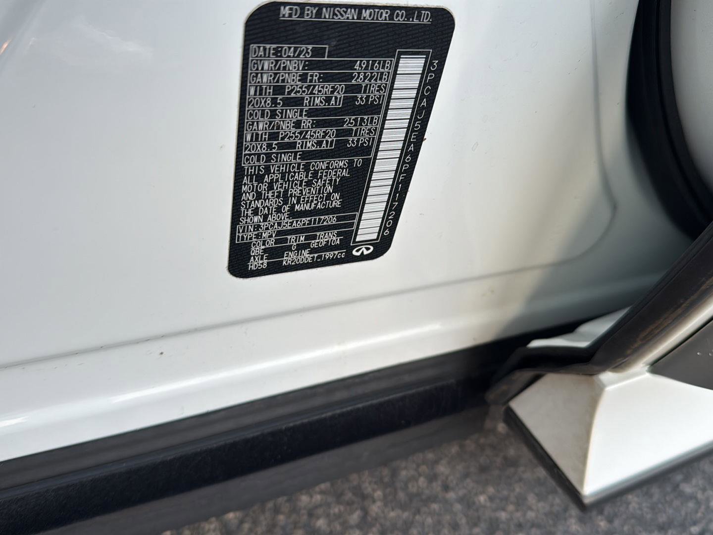 Used 2023 INFINITI QX50 Sensory w/ Accent Package image 37