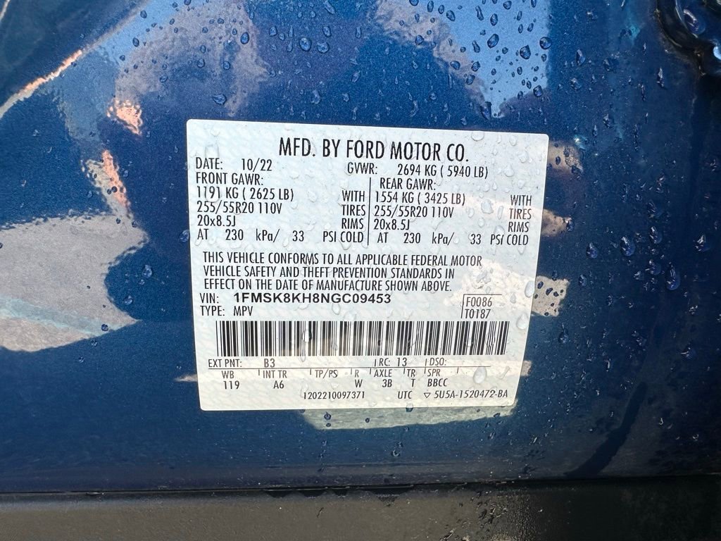 Used 2022 Ford Explorer ST-Line w/ Class IV Trailer Tow Package AWD/4WD image 8