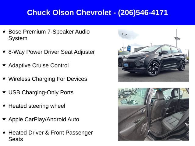 Certified 2023 Chevrolet Bolt LT w/ Infotainment Package FWD image 8