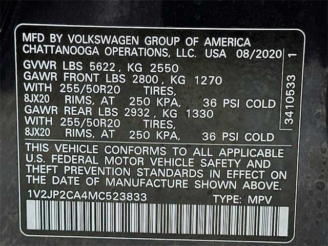 Used 2021 Volkswagen Atlas SE image 32