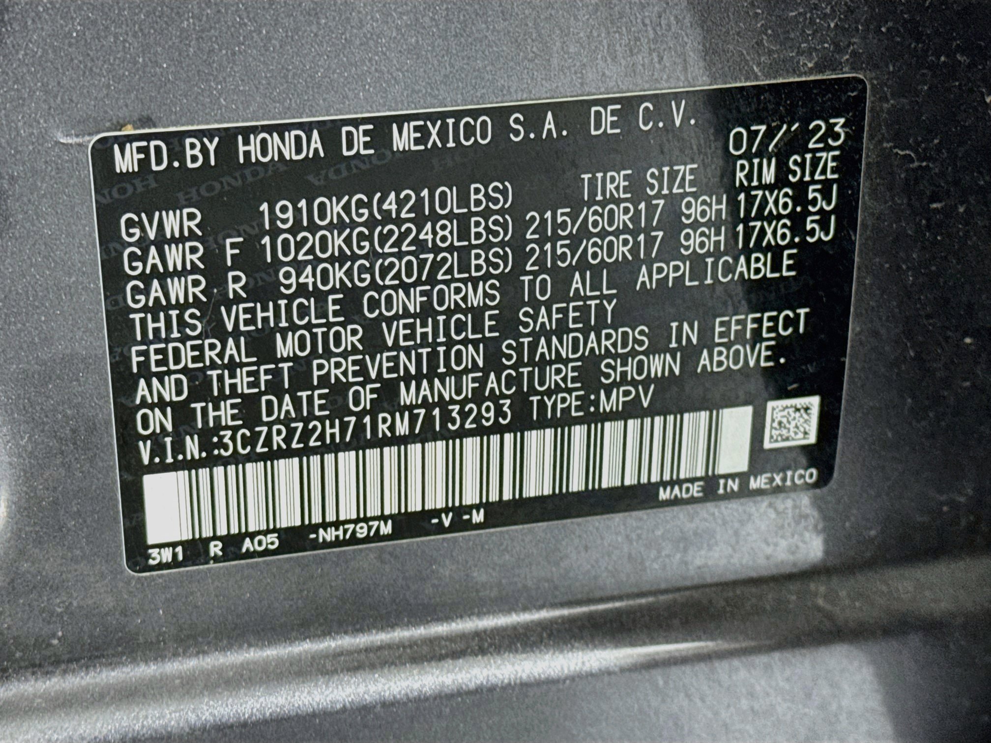 Certified 2024 Honda HR-V EX-L image 31