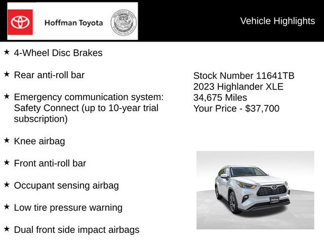 Used 2023 Toyota Highlander XLE AWD/4WD image 15