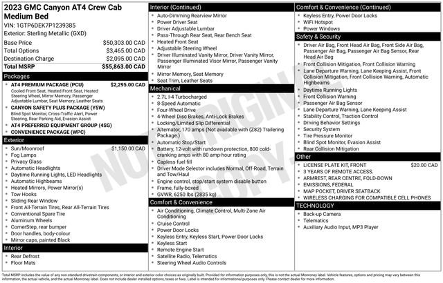 Used 2023 GMC Canyon AT4 w/ AT4 Premium Package AWD/4WD image 13