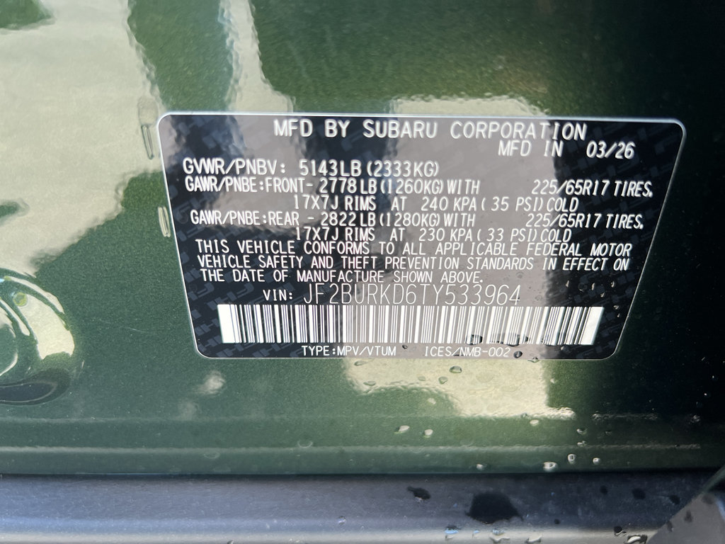 New 2026 Subaru Outback Wilderness AWD/4WD image 33