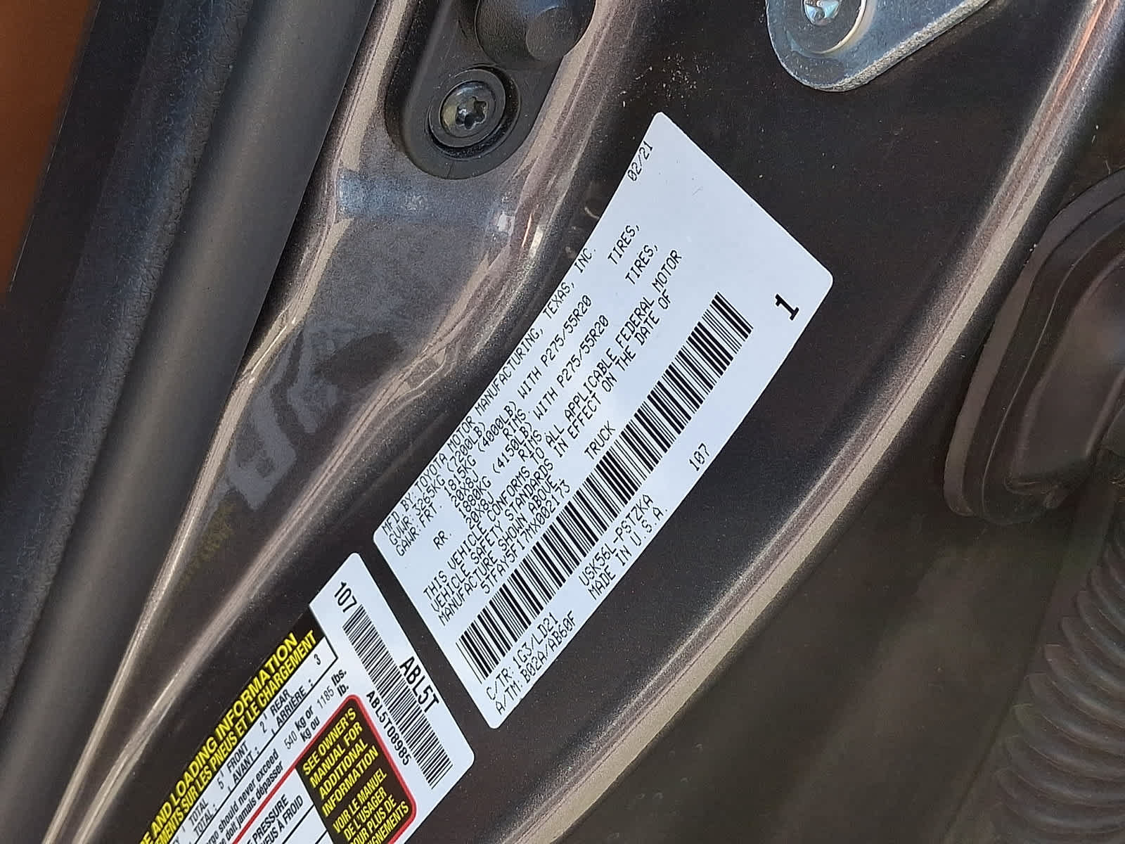 Certified 2021 Toyota Tundra 1794 Edition AWD/4WD image 31
