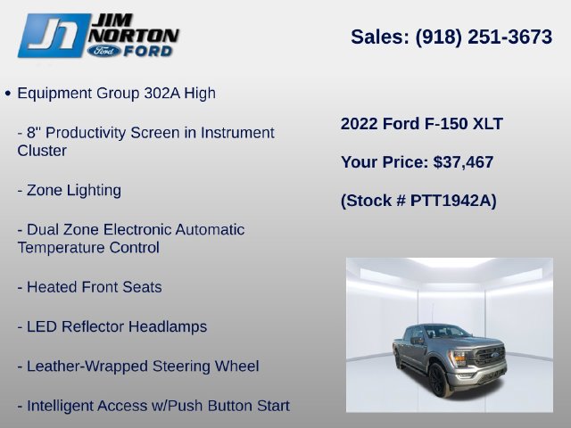 Certified 2022 Ford F150 XLT w/ Equipment Group 302A High AWD/4WD image 14