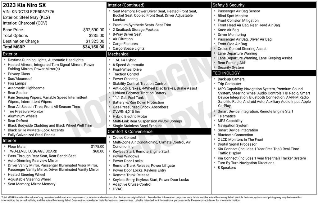 Certified 2023 Kia Niro FWD image 31