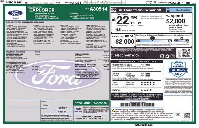 Used 2023 Ford Explorer XLT w/ Equipment Group 202A AWD/4WD image 33