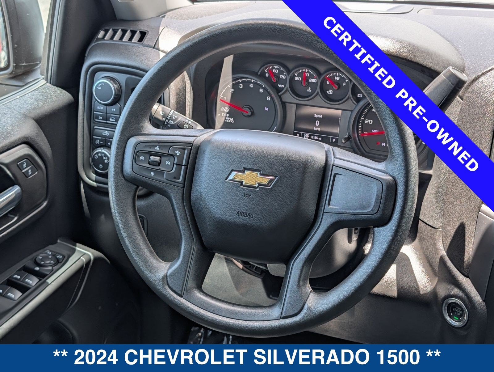 Used 2024 Chevrolet Silverado 1500 Custom w/ Turbomax Blackout Package AWD/4WD image 18