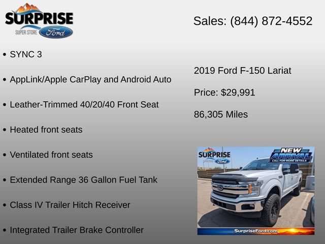 Used 2019 Ford F150 Lariat w/ Equipment Group 501A Mid AWD/4WD image 19