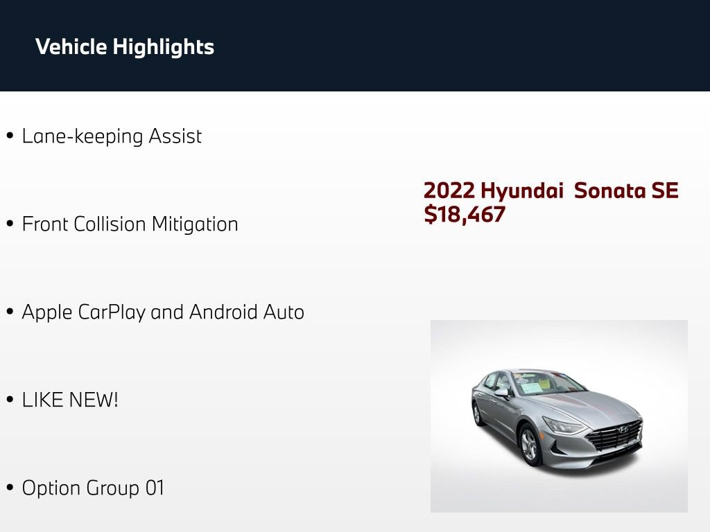 Used 2022 Hyundai Sonata SE FWD image 4