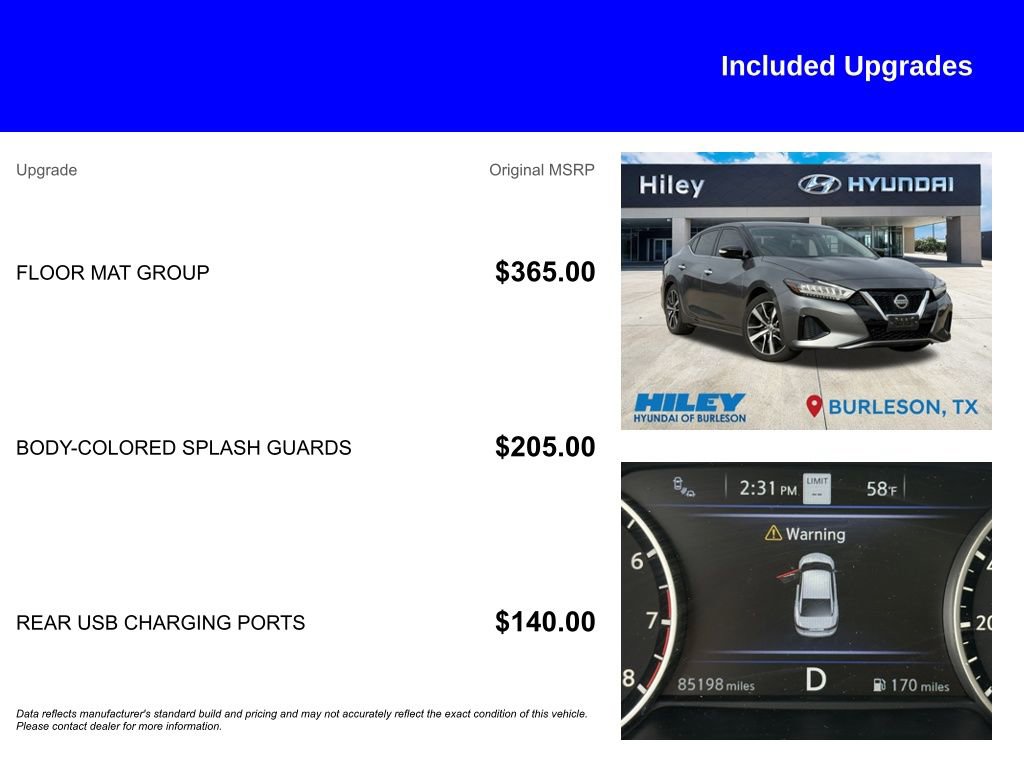 Used 2021 Nissan Maxima 3.5 SV w/ Floor Mat Group image 5