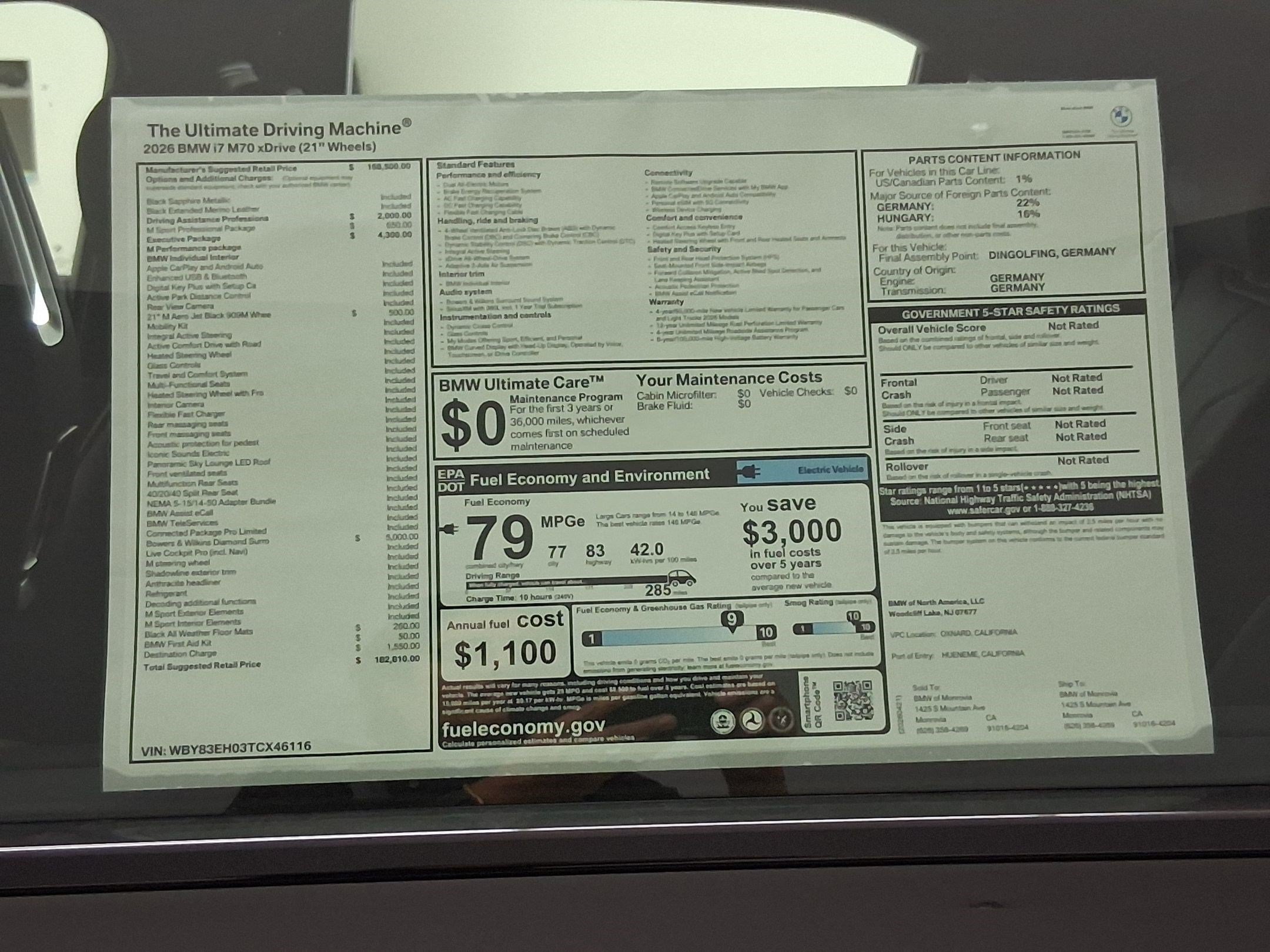 New 2026 BMW i7 M70 w/ Executive Package AWD/4WD image 32