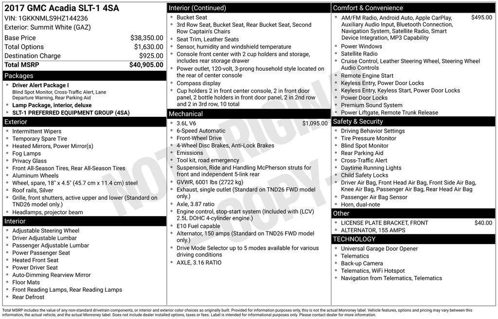 Used 2017 GMC Acadia SLT FWD image 7