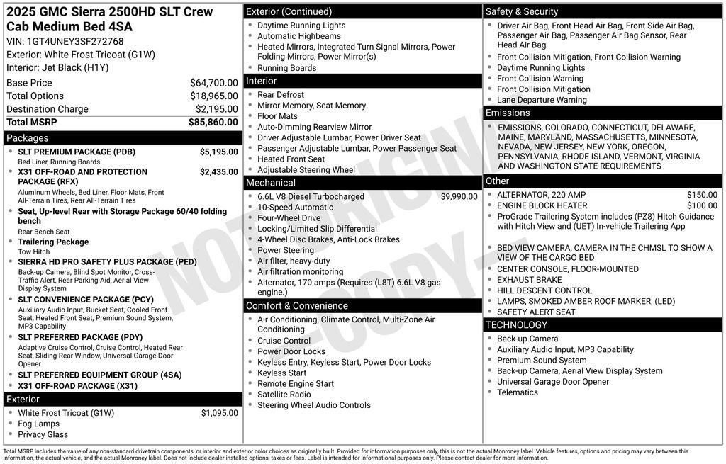 New 2025 GMC Sierra 2500 SLT w/ SLT Premium Package image 16