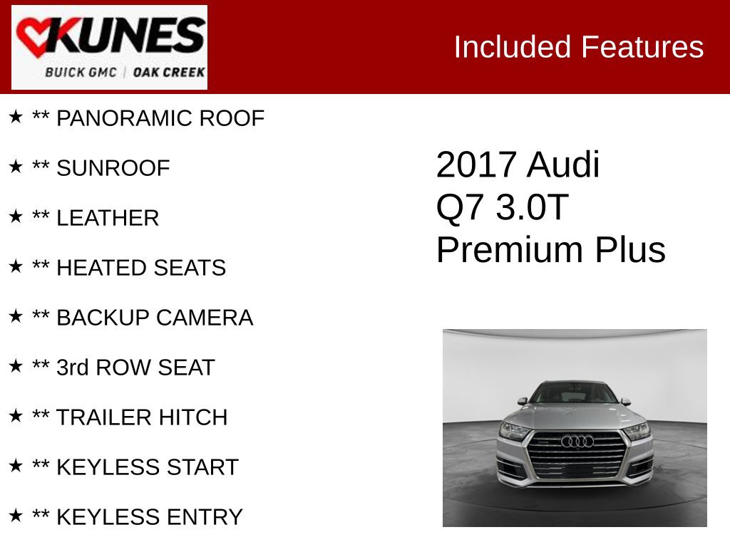 Used 2017 Audi Q7 3.0T Premium Plus AWD/4WD image 2