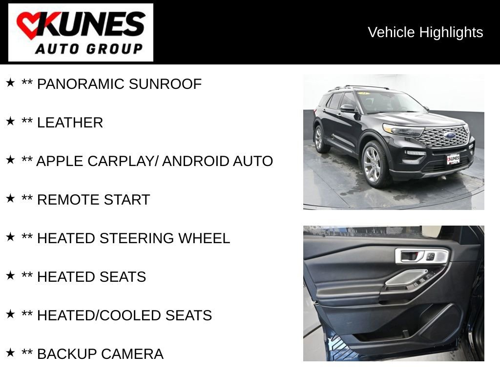 Used 2020 Ford Explorer Platinum w/ Premium Technology Package image 2
