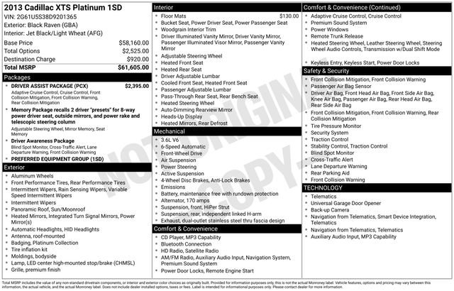 Used 2013 Cadillac XTS Platinum w/ Driver Assist Package image 10