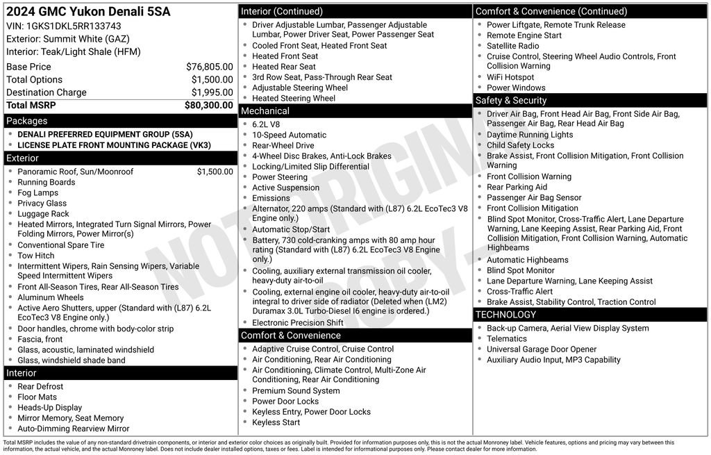Certified 2024 GMC Yukon Denali RWD image 55