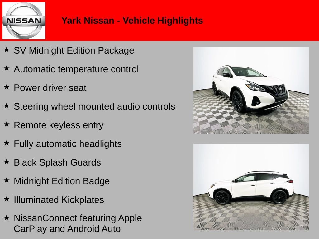 Certified 2024 Nissan Murano SV w/ SV Midnight Edition Package image 2