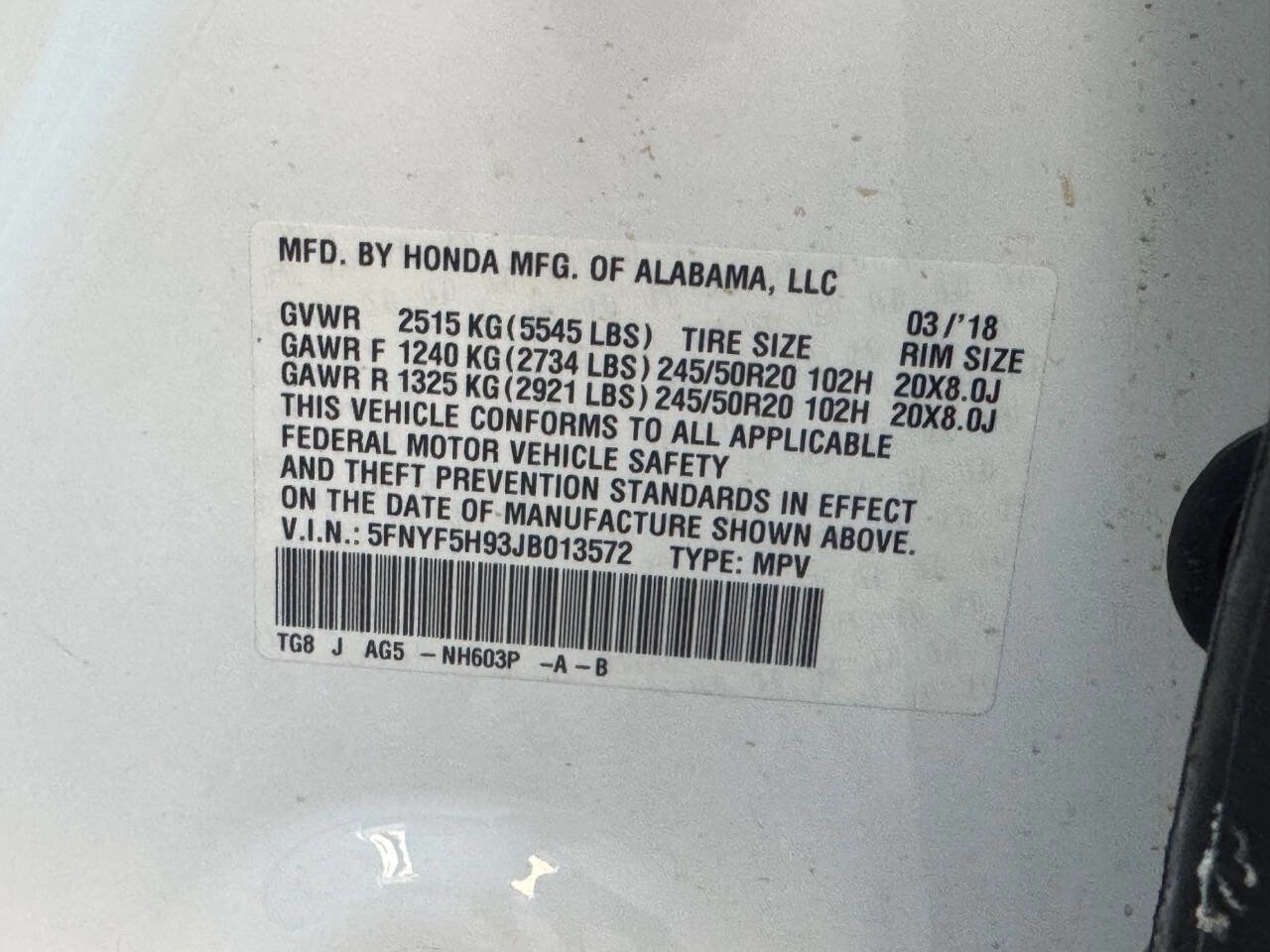 Used 2018 Honda Pilot Touring image 36