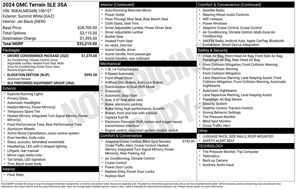 Used 2024 GMC Terrain SLE w/ Driver Convenience Package image 6