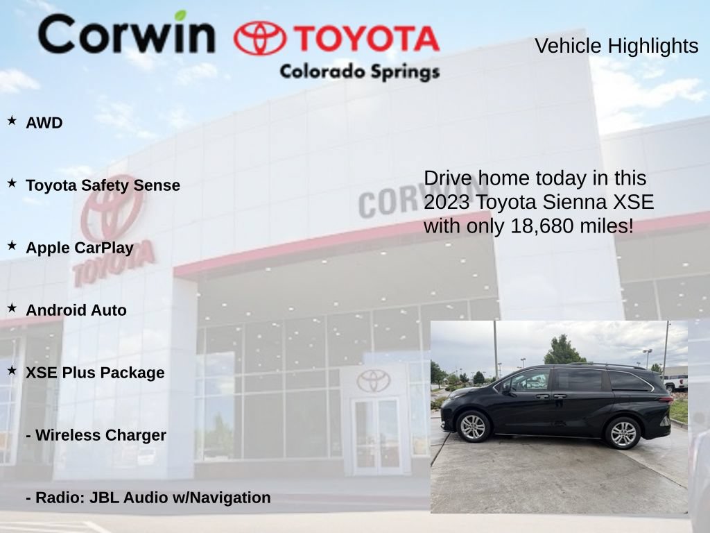 Used 2023 Toyota Sienna XSE w/ XSE Plus Package AWD/4WD image 6