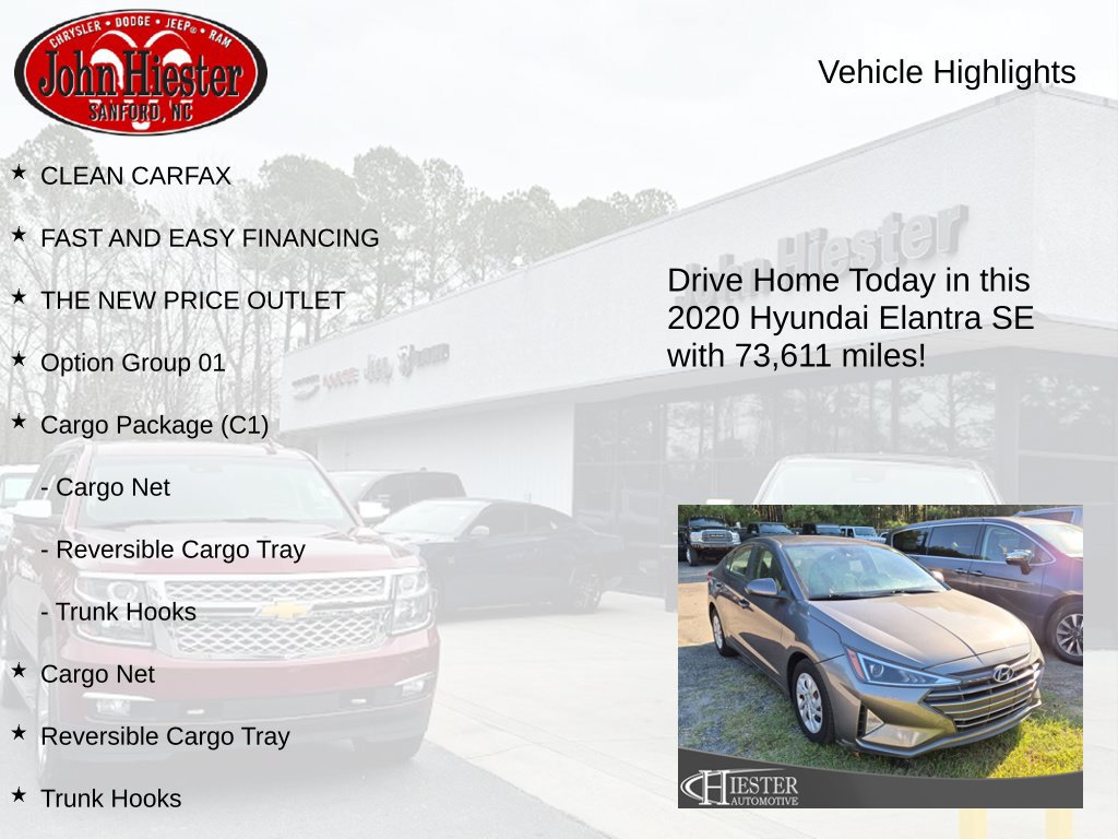 Used 2020 Hyundai Elantra SE w/ Cargo Package (C1) FWD image 5