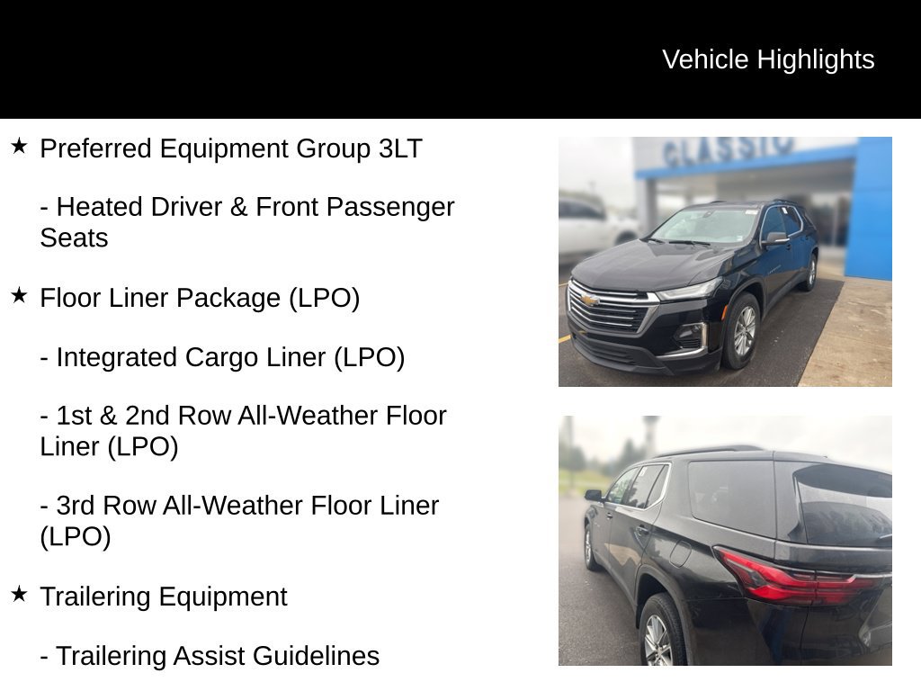 Used 2023 Chevrolet Traverse LT w/ LPO, Floor Liner Package AWD/4WD image 5