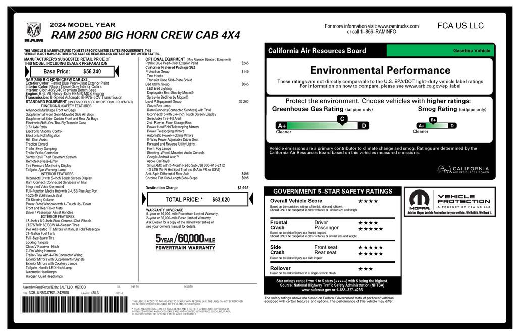 Used 2024 RAM 2500 Big Horn w/ Bed Utility Group image 3