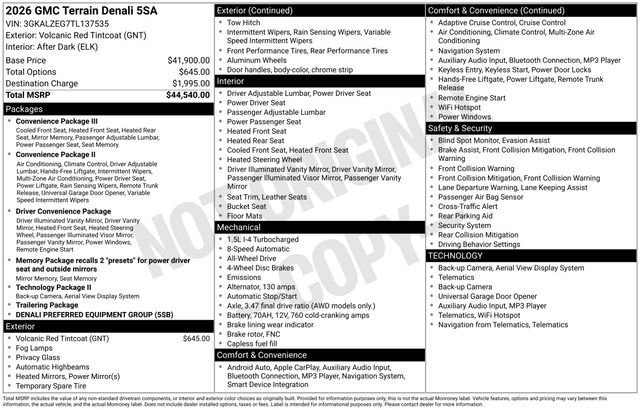 Used 2026 GMC Terrain Denali image 38