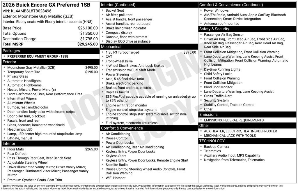 New 2026 Buick Encore GX Preferred image 29