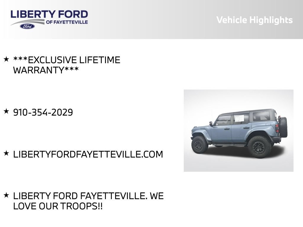Certified 2024 Ford Bronco Raptor w/ Interior Carbon Fiber Pack 6 AWD/4WD image 5