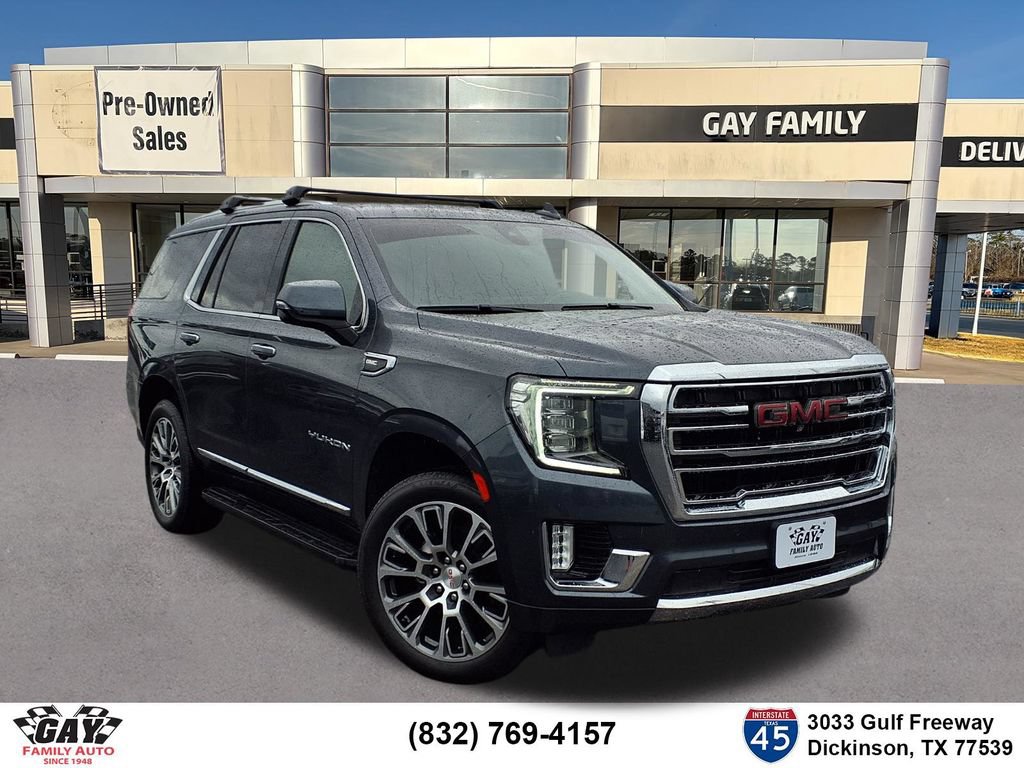 Certified 2021 GMC Yukon SLT w/ Rear Media and Nav Package RWD image 1