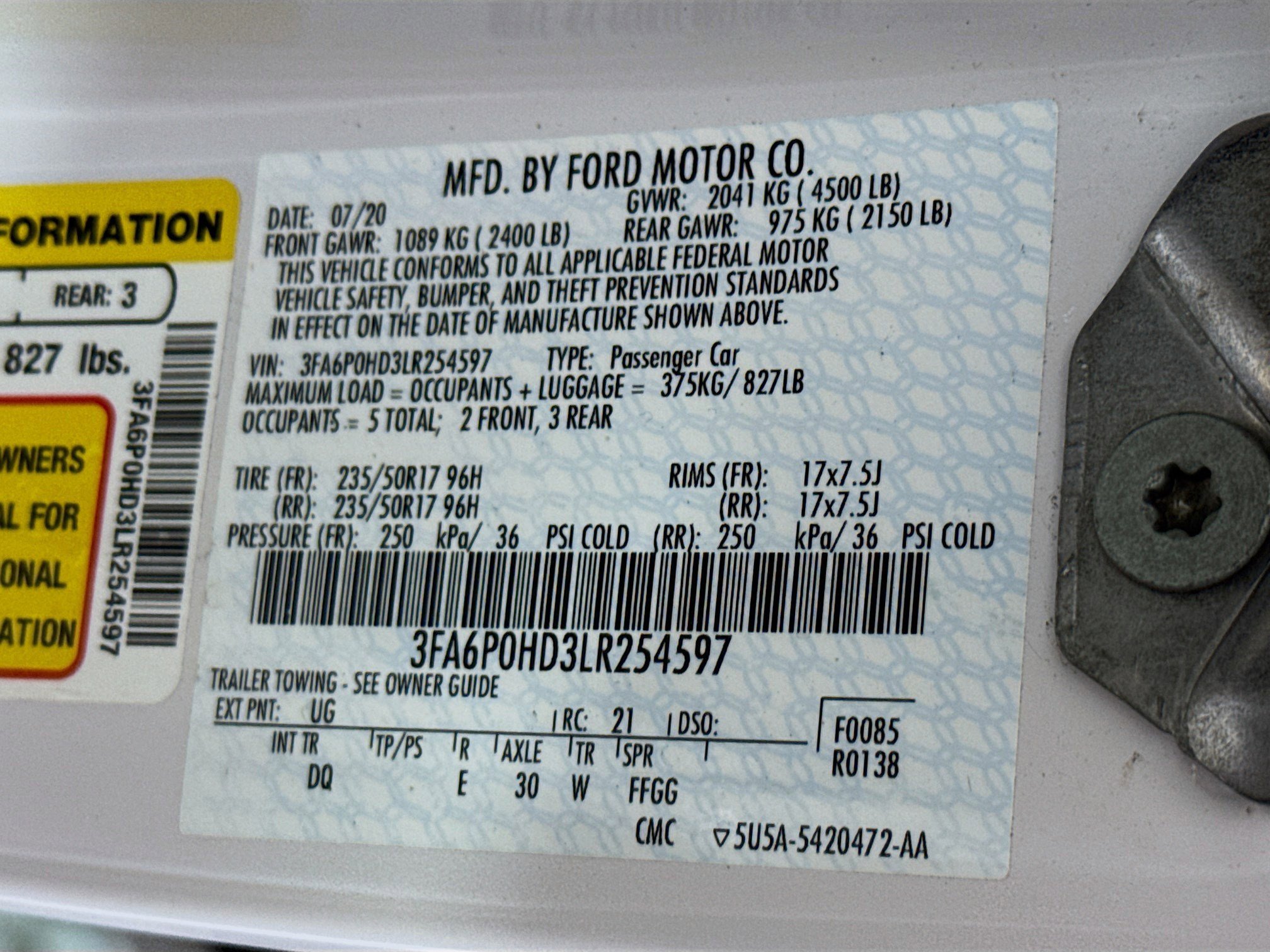 Used 2020 Ford Fusion SE image 40